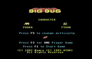 Dig Dug for Commodore 64 - Title screen.