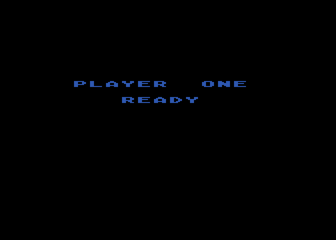 Dig Dug Atari 8-bit Screenshot: Ready player one?