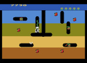 Dig Dug for Atari 8-bit - In this version of the game you can't shoot opponents when they are in ghost form.