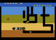 Dig Dug for Atari 8-bit - Numerous opponents in pursuit!
