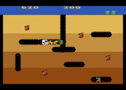 Dig Dug for Atari 8-bit - The Fygar got me!