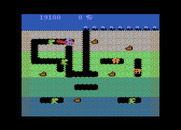 Dig Dug for Atari 8-bit - The Fygar got me!