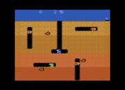 Dig Dug for Atari 8-bit - Game start.