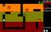Dig Dug for PC-8800 Series - Digging a path...