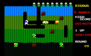 Dig Dug for PC-8800 Series - Beware of when opponents turn to ghosts, they can move through dirt!