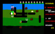 Dig Dug for PC-8800 Series - Attacking a Fygar...