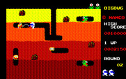 Dig Dug for PC-8800 Series - Attacking a Pooka...
