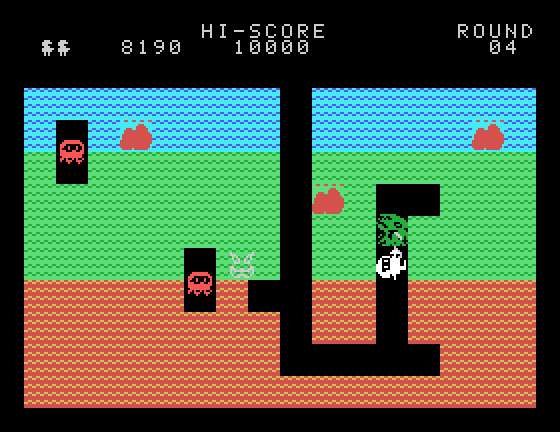 Dig Dug Sord M5 Screenshot: On to round 4 now...