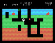 Dig Dug for Sord M5 - Pick up the fruit for bonus points.