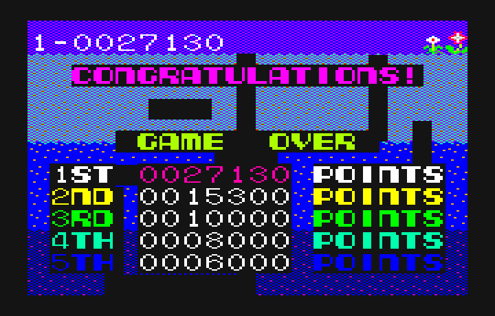 Dig Dug PC-6000 Series Screenshot: A new high score!