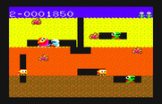 Dig Dug for PC-6000 Series - Use the air pump to attack opponents...