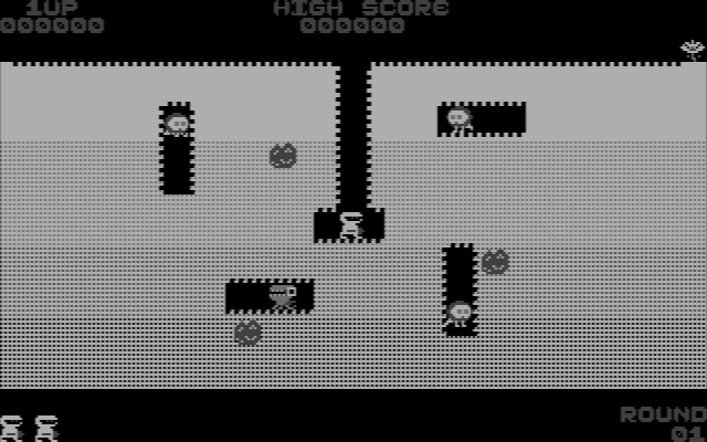 Dig Dug IBM PC/Compatibles Screenshot: Game start.