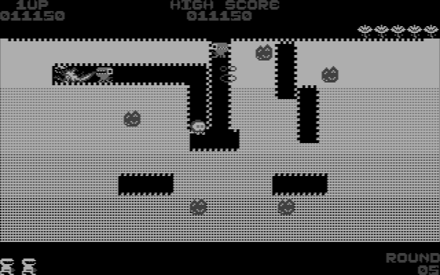 Dig Dug IBM PC/Compatibles Screenshot: I was caught!