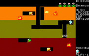 Dig Dug for Sharp X1 - Earn 1000 points for dropping a rock on an opponent.