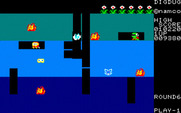 Dig Dug for Sharp X1 - Opponents more aggressively chase you on later levels.