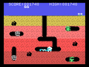Dig Dug for TI-99/4A - Enemy destroyed.