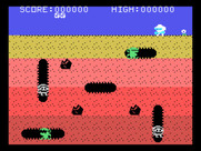 Dig Dug for TI-99/4A - Game start.