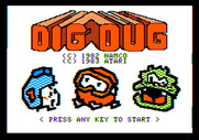 Dig Dug for Apple II - Title screen.