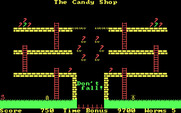 Willy the Worm Part II: The Big Trip Home for IBM PC/Compatibles - Level 2, The Candy Shop start.
