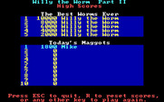Willy the Worm Part II: The Big Trip Home for IBM PC/Compatibles - High scores.