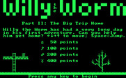 Willy the Worm Part II: The Big Trip Home for IBM PC/Compatibles - Title screen.