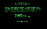 Willy the Worm Part II: The Big Trip Home for IBM PC/Compatibles - Starting screen.