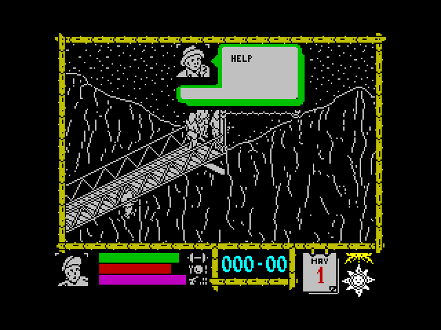 Where Time Stood Still ZX Spectrum Screenshot: Someone's in trouble!