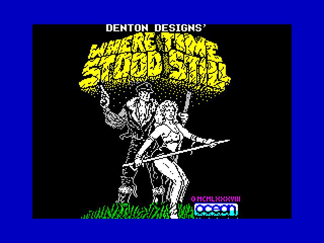 Where Time Stood Still ZX Spectrum Screenshot: Loading screen.