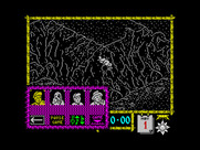 Where Time Stood Still for ZX Spectrum - My character died by falling off a cliff, time to select someone new.