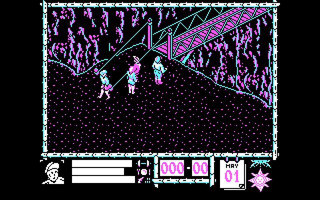 Where Time Stood Still IBM PC/Compatibles Screenshot: About to cross a bridge...