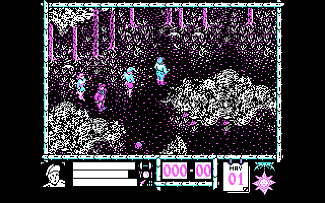 Where Time Stood Still IBM PC/Compatibles Screenshot: Lost in the woods.