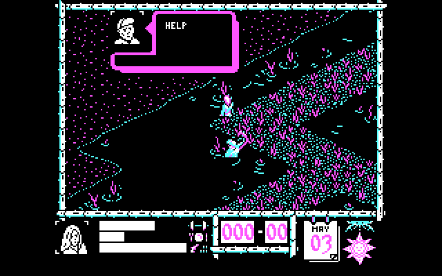 Where Time Stood Still IBM PC/Compatibles Screenshot: This swamp is dangerous!