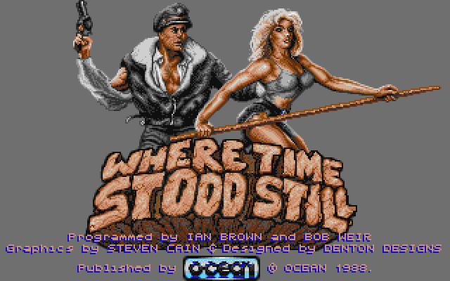 Where Time Stood Still Atari ST Screenshot: Title screen.