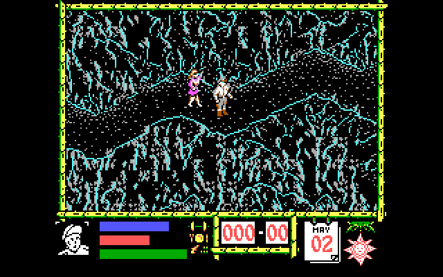 Where Time Stood Still IBM PC/Compatibles Screenshot: A treacherous path!