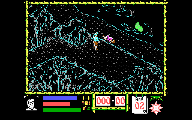 Where Time Stood Still IBM PC/Compatibles Screenshot: We have a party member down!