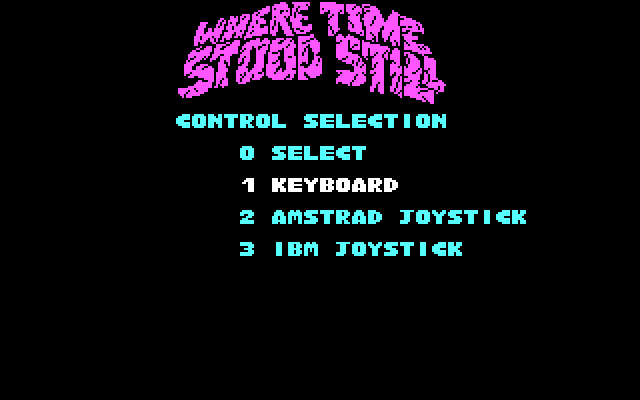 Where Time Stood Still IBM PC/Compatibles Screenshot: Title screen.