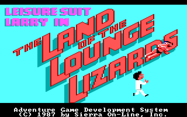 Leisure Suit Larry in the Land of the Lounge Lizards IBM PC/Compatibles Screenshot: Title screen.