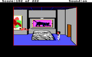 Leisure Suit Larry in the Land of the Lounge Lizards for IBM PC/Compatibles - The doll flies away!