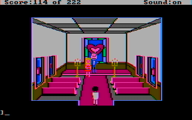 Leisure Suit Larry in the Land of the Lounge Lizards IBM PC/Compatibles Screenshot: Larry is about to get married...