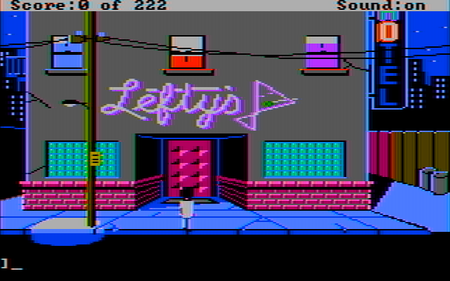 Leisure Suit Larry in the Land of the Lounge Lizards IBM PC/Compatibles Screenshot: Game start.
