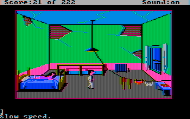 Leisure Suit Larry in the Land of the Lounge Lizards IBM PC/Compatibles Screenshot: Top of the bar...