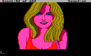 Leisure Suit Larry in the Land of the Lounge Lizards for IBM PC/Compatibles - Talking with Fawn at the disco.