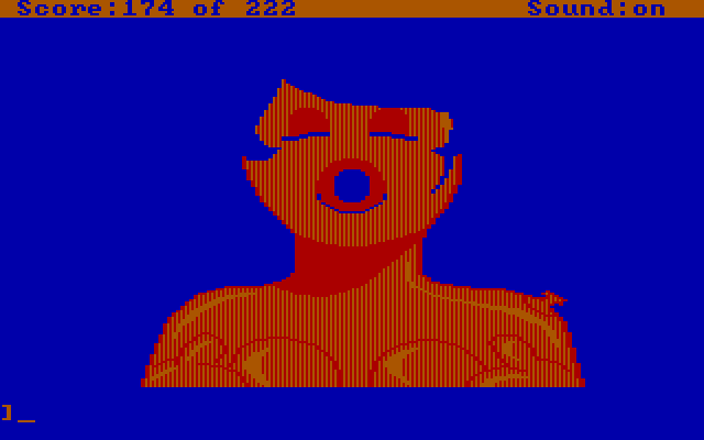 Leisure Suit Larry in the Land of the Lounge Lizards IBM PC/Compatibles Screenshot: A blow up doll closeup view!