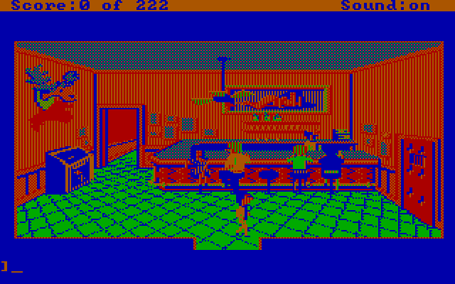 Leisure Suit Larry in the Land of the Lounge Lizards IBM PC/Compatibles Screenshot: Inside Lefty's Bar...