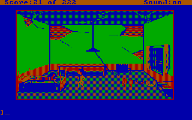 Leisure Suit Larry in the Land of the Lounge Lizards IBM PC/Compatibles Screenshot: Top level of the bar...