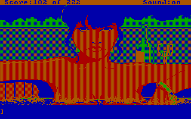 Leisure Suit Larry in the Land of the Lounge Lizards IBM PC/Compatibles Screenshot: A closeup view of Eve...