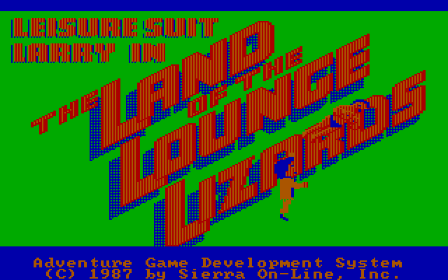 Leisure Suit Larry in the Land of the Lounge Lizards IBM PC/Compatibles Screenshot: Title screen.