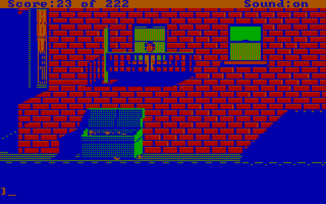 Leisure Suit Larry in the Land of the Lounge Lizards IBM PC/Compatibles Screenshot: Now how do I get down from here?