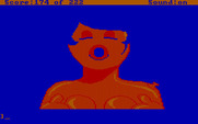 Leisure Suit Larry in the Land of the Lounge Lizards for IBM PC/Compatibles - A blow up doll closeup view!