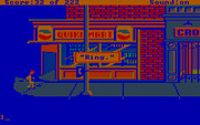Leisure Suit Larry in the Land of the Lounge Lizards for IBM PC/Compatibles - Outside the Quiki-Mart.